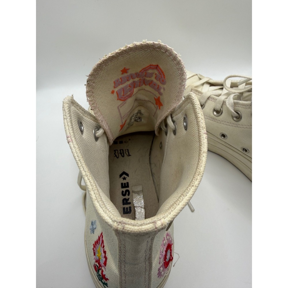 Converse Chuck Taylor All Star‎ Lift Platform High Top Floral Cream A02198C 7W - Picture 5 of 7